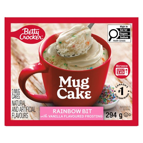Betty Crocker Mug Cake Rainbow Bit Flavour Frosting 3 Servings 294 g