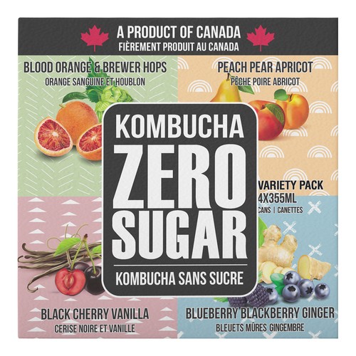 Underground Beverages Kombucha Variety Pack 4 x 355 ml (cans)