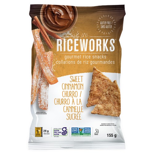 Riceworks Gluten-Free Snacks Sweet Cinnamon Churro 155 g