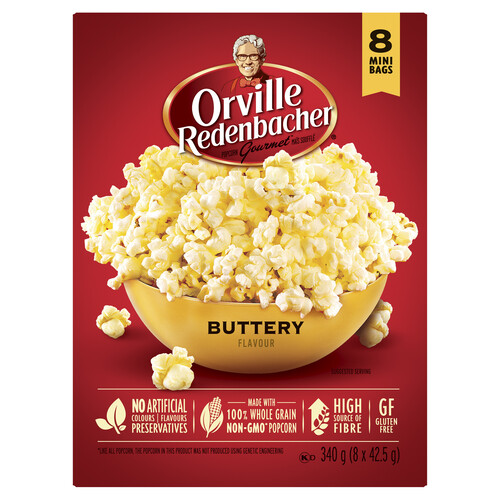 Orville Redenbacher Popcorn Buttery 8 x 42.5 g