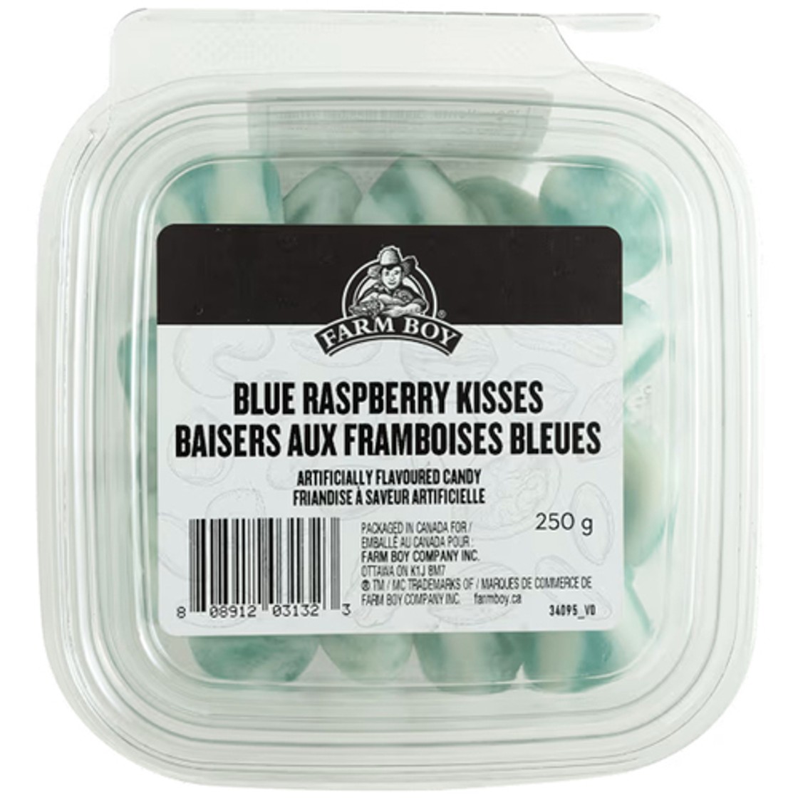 Farm Boy Candy Blue Raspberry Kisses 250 g - Voilà Online Groceries ...