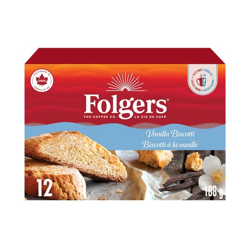 Folgers Coffee Pods Vanilla Biscotti 12 K-Cups 108 g