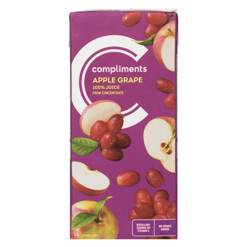 Compliments Juice Apple Grape 1 L