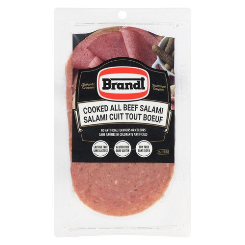 Brandt Gluten-Free Deli Sliced Salami Cooked All Beef 125 g
