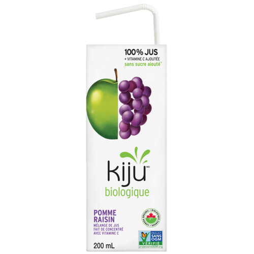 Kiju Organic Fruit Juice Apple Grape 4 x 200 ml