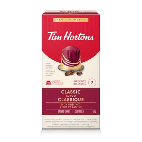 Tim Hortons Coffee Capsules Classic Lungo Espresso 10 EA