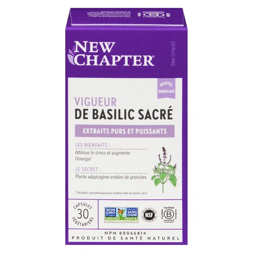 New Chapter Supplements Holy Basil Force 30 Capsules