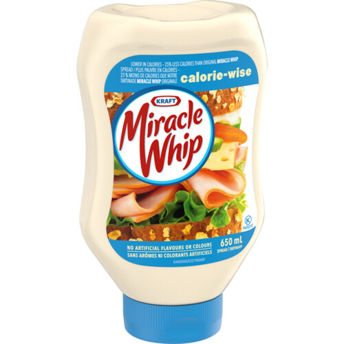 Miracle Whip Calorie Wise Spread Easy Squeeze 650 ml