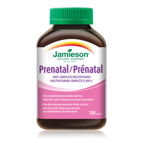 Jamieson Prenatal 100% Complete Multivitamin Caplets 100 Count