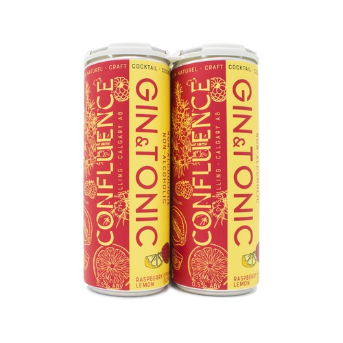 Confluence Gin & Tonic Non-Alcohol 4 x 355 ml (cans)