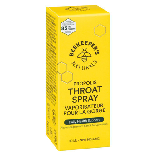 Beekeeper's Naturals Propolis Throat Spray Daily Health Support 30 ml