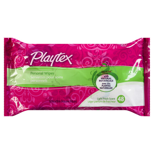 Playtex Cleansing Wipes Refill Light Fresh Scent 48 Count