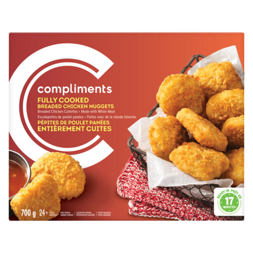 Compliments Frozen Breaded Fully Cooked Chicken Nuggets 700 g