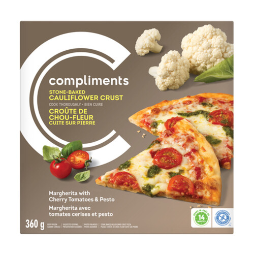 Compliments Frozen Stone-Baked Pizza Cauliflower Crust Margherita 360 g