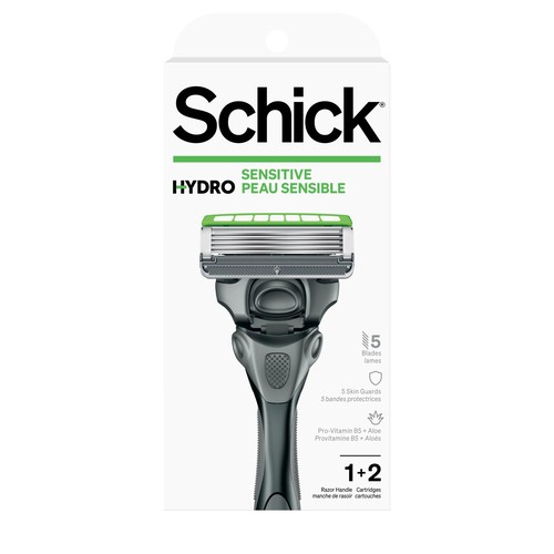 Schick Hydro Sensitive 5 Handle With Blades 2 Blades