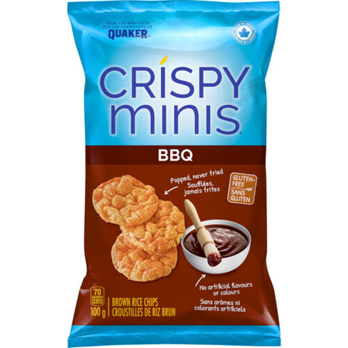 Quaker Crispy Minis Gluten-Free Rice Chips BBQ 100 g