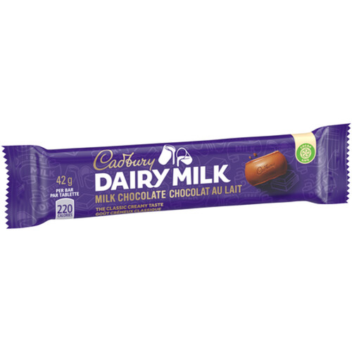Cadbury Dairy Milk Milk Chocolate 42 g - Voilà Online Groceries & Offers