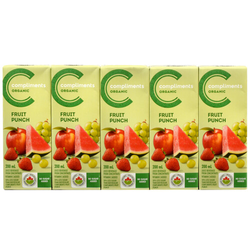 Compliments Organic Juice Fruit Punch 10 x 200 ml