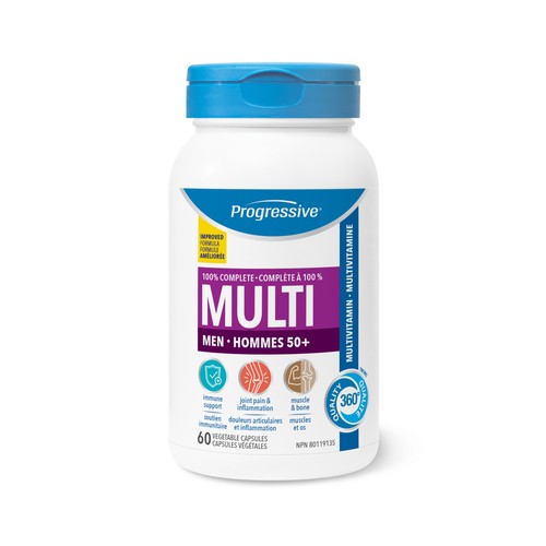 Progressive Multivitamin Men 50 Plus 60 Vegetable Capsules