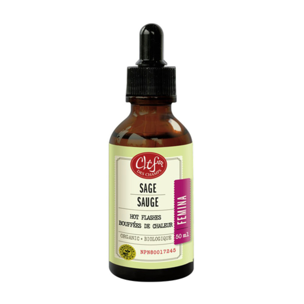 Clef des Champs Organic Tincture Sage Hot Flashes 50 ml Voilà Online
