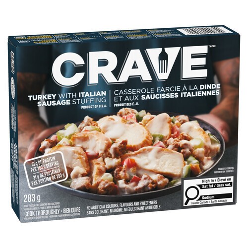 Crave Frozen Turkey With Italian Sausage Stuffing 283 g