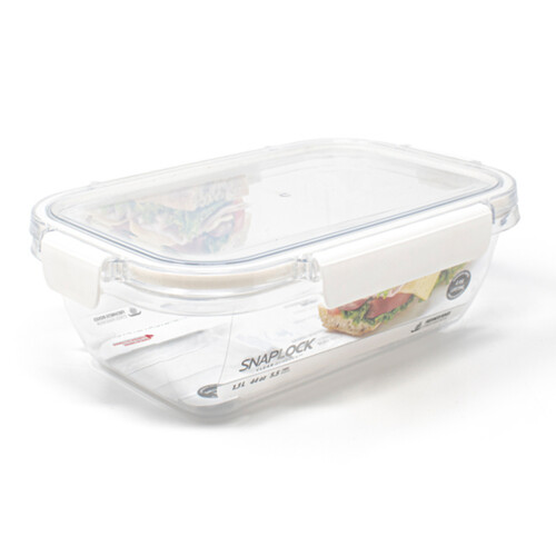 Snaplock Clear Container Rectangle 1.3 L