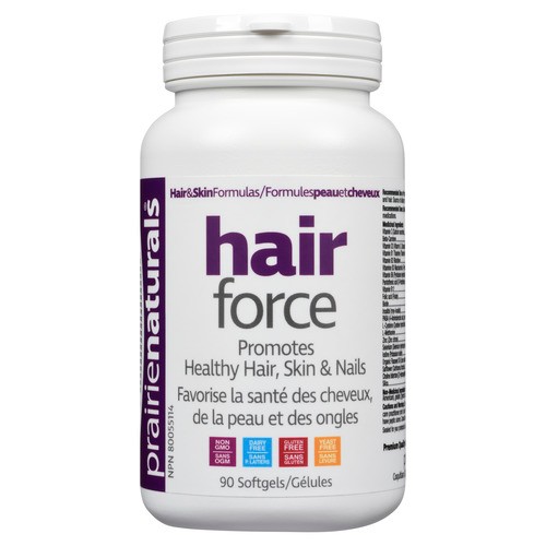 Prairie Naturals Gluten-Free Supplements Hair-Force 90 Softgels