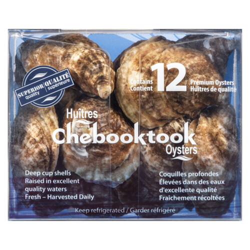 Ocean Wise Oyster Chebooktook 12 Count 500 g (frozen)