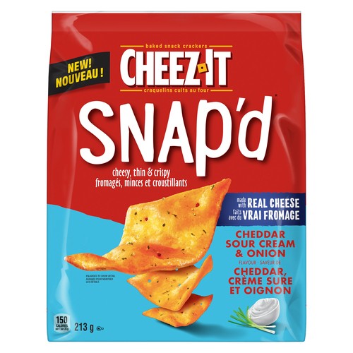 Kellogg Cheez It Snap'd Cracker Cheddar Sour Cream & Onion 213 g