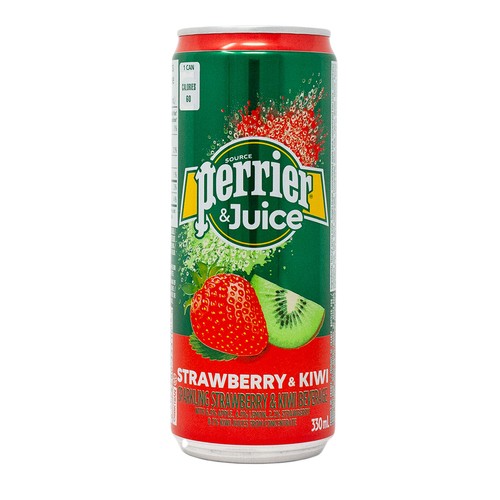 Perrier Sparkling Water Strawberry & Kiwi 6 x 330 ml (cans)