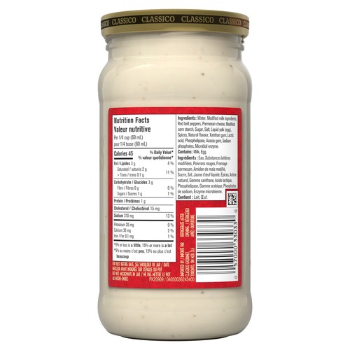Classico Pasta Sauce Roasted Red Pepper Alfredo 410 ml