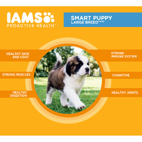 IAMS Large Breed Puppy Dry Dog Food Chicken And Whole Grains 6.8 kg