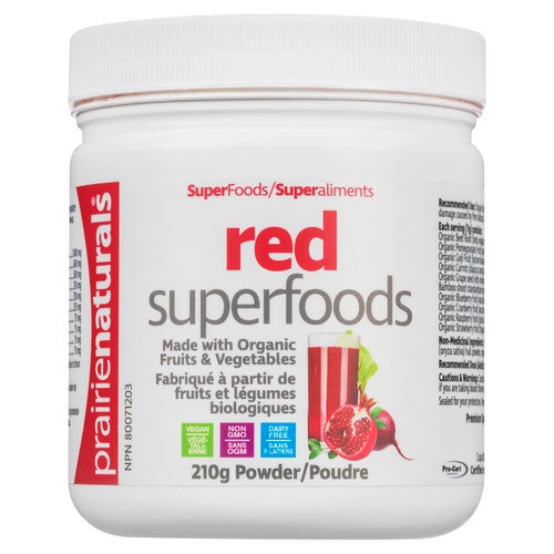 Prairie Naturals Organic Superfoods Red Nutritional Supplements 210 g