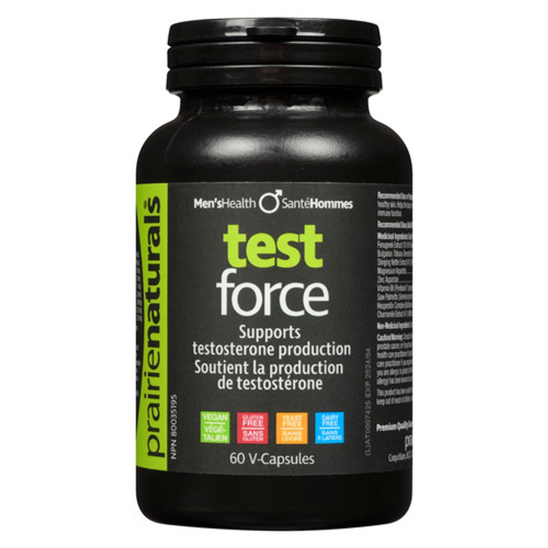 Prairie Test Prairie Naturals Supplement Men's Health Test Force V-Capsules 60 Count ...