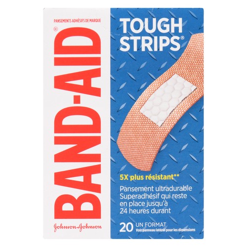 Band-Aid Tough Strips Bandages All One Size 20 EA