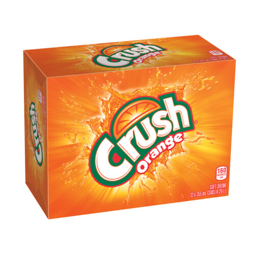 Crush Soft Drink Orange 12 x 355 ml (cans)