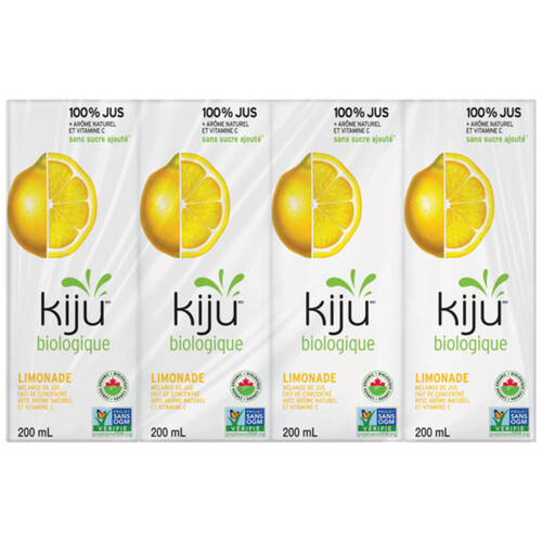 Kiju Organic Fruit Juice Lemonade 4 x 200 ml