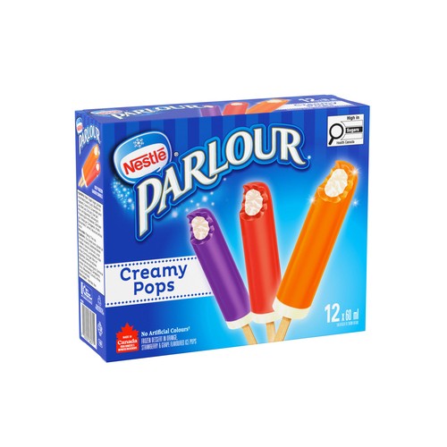 Nestle Parlour Frozen Dessert Bars Creamy Pops 12 Pack 720 ml