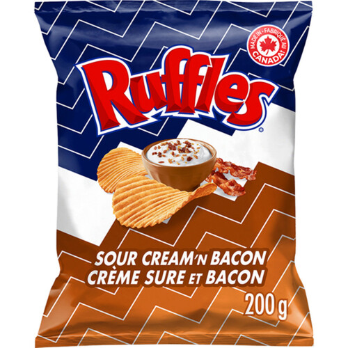 Ruffles Potato Chips Sour Cream'n Bacon 200 g