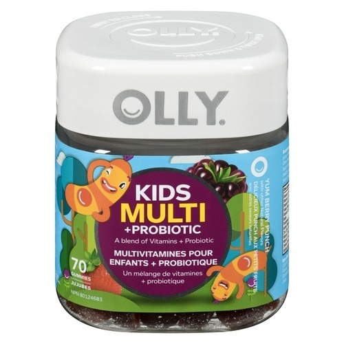 OLLY Kids Multi + Probiotic Gummies Yum Berry Punch 70 Count