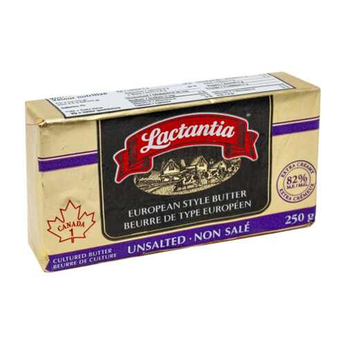Lactantia Premium Unsalted European Style Cultured Butter 250 g