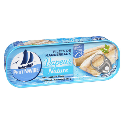 Petit Navire Natural Mackerel Fillets 110 g