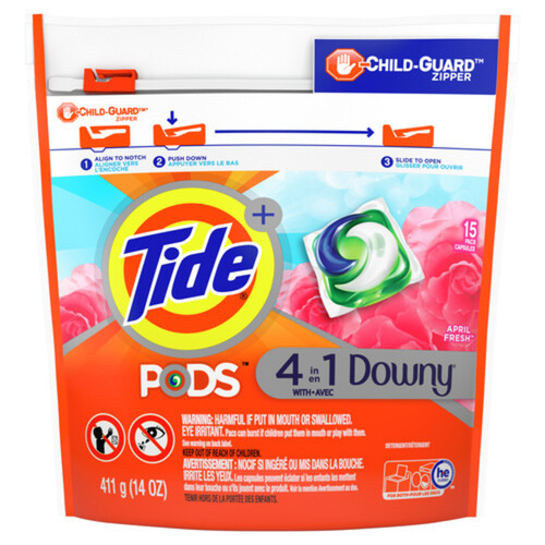 Tide Laundry Detergent Pods Downy 15 Loads 411 g