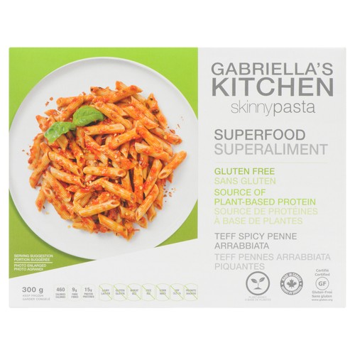 Gabriella's Kitchen Gluten-Free Teff Spicy Penne Arrabbiata Skinny Pasta 300 g (frozen)