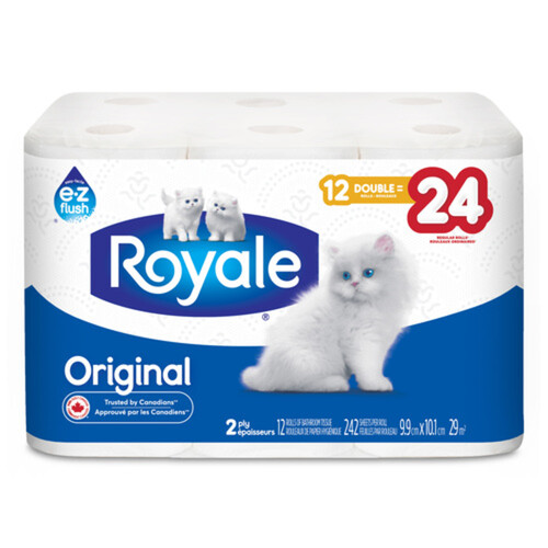 Royale Bathroom Tissue Original 2-Ply 12 Rolls x 242 Sheets