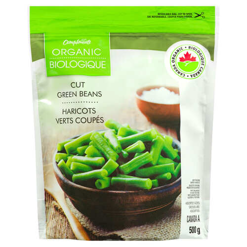 Compliments Organic Frozen Cut Green Beans 500 g