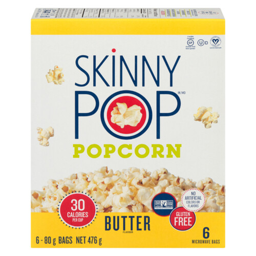 SkinnyPop Gluten-Free Popcorn Microwave Butter 476 g