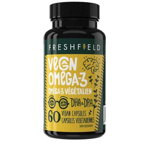 Freshfield Vegan Nutritional Supplements Omega 3 DHA/DPA 60 Count