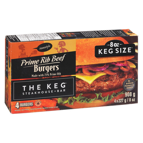 Voilà | Online Grocery Delivery - The Keg Prime Rib Beef Burger 908 g