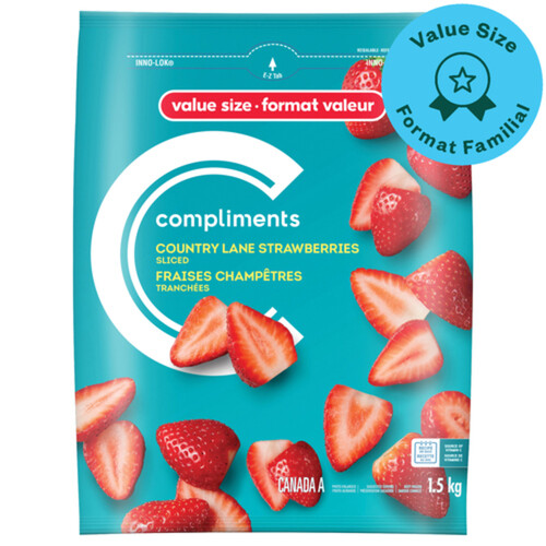 Compliments Frozen Sliced Strawberries Country Lane 1.5 kg